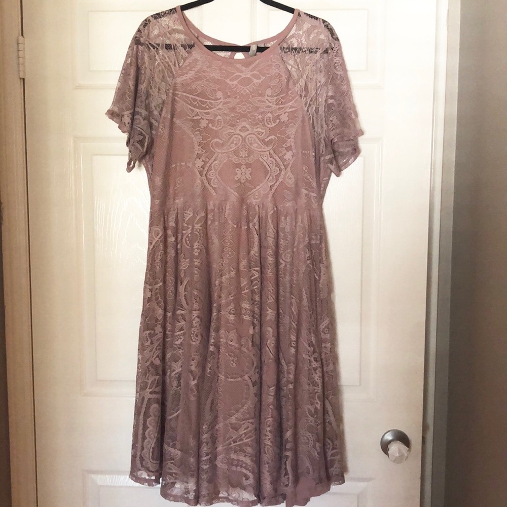 ASOS Maternity pink lace dress - size 14